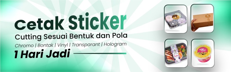 Cetak Sticker label langsung jadi songer creative